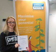 Lyndsey Harrington – Focuses on gaining practical skills with Pitman Training Wetherby