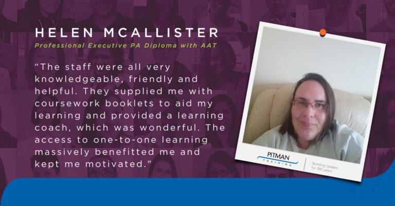 Helen McAllister, Professional Executive PA Diploma with AAT